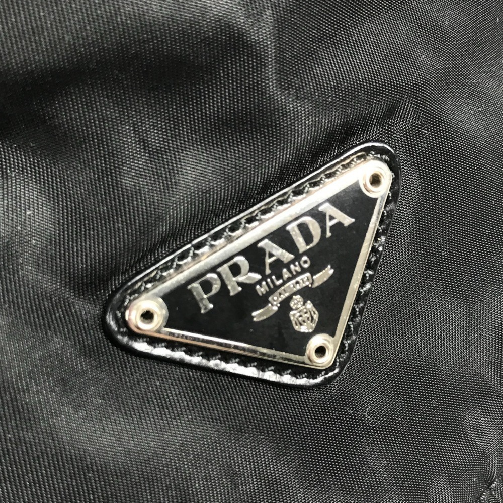 PRADA Makeup Pouch, Multi-purpose Cosmetic Logo Drawstring Triangle Logo, Pla... - Picture 8 of 13